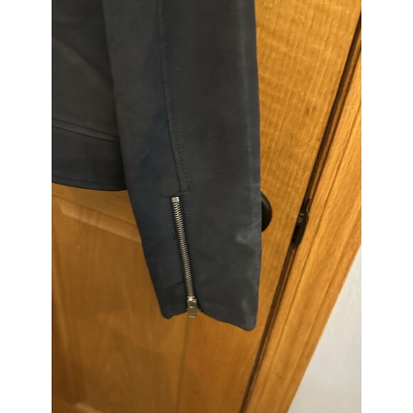 Forever 21 Navy Moto Jacket Women’s Size Medium- very good - Picture 7 of 7